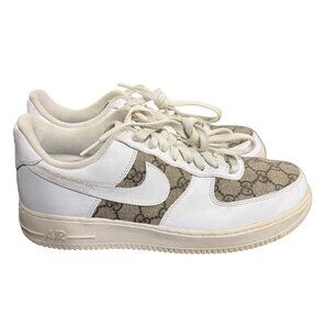 Custom Nike Air Force 1 Men’s Size 9.5 White With “GG” GUC